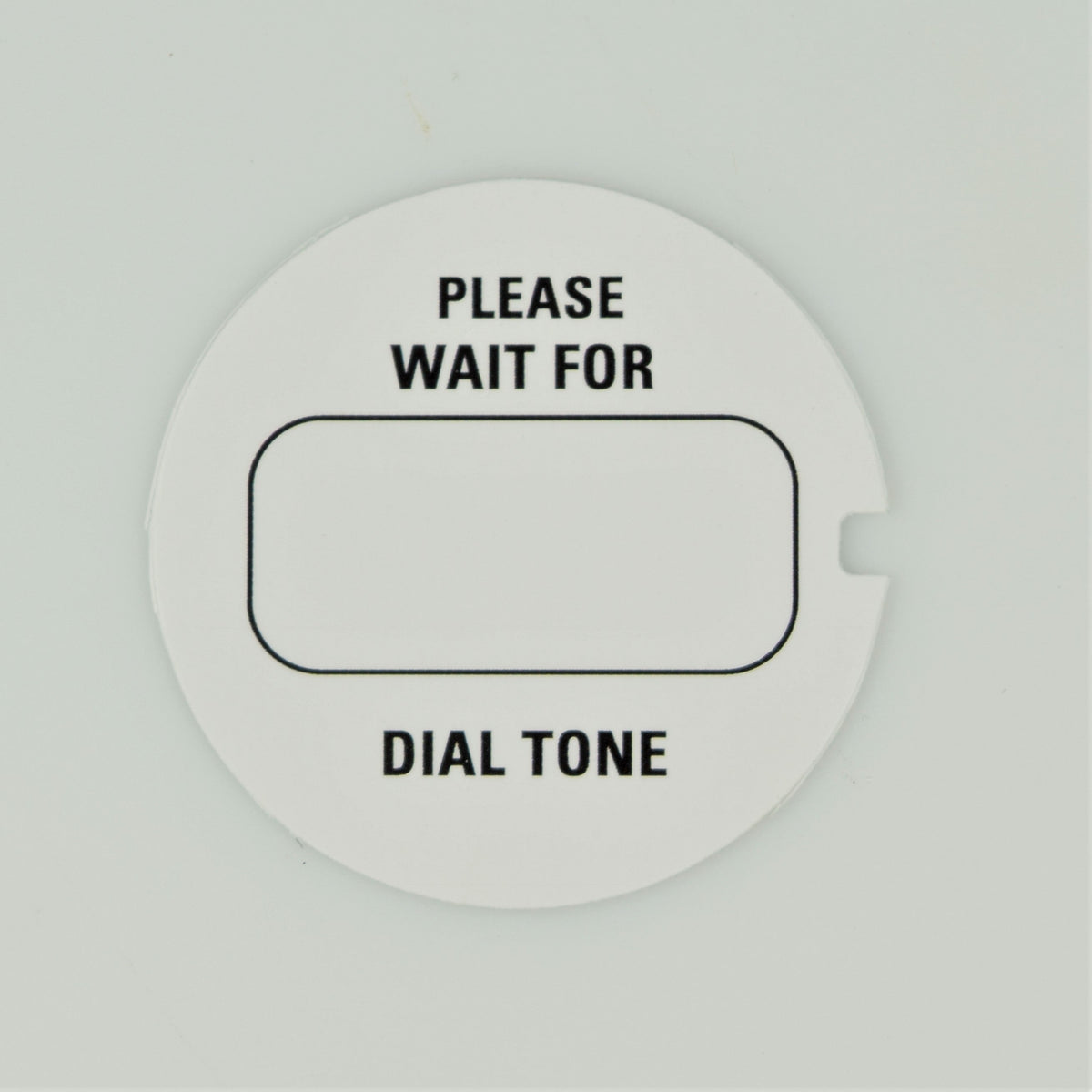 Western Electric Dial Card - White - Please Wait