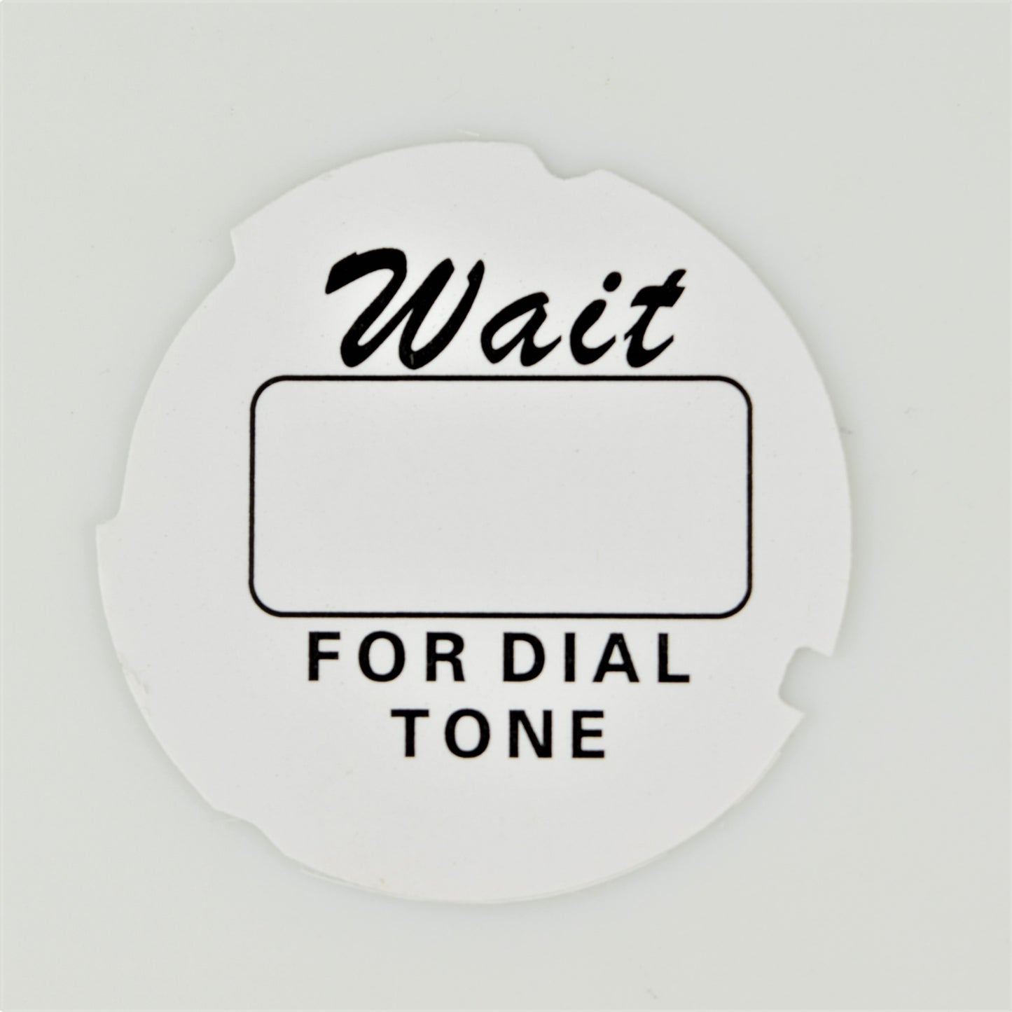 Automatic Electric Dial Card - Script - White