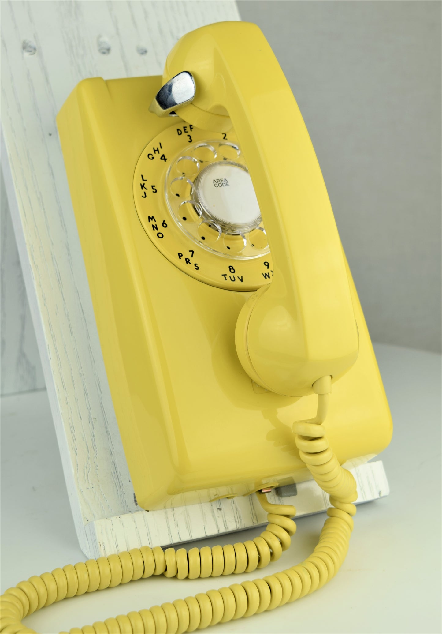 Yellow 554 Wall Telephone - Fully Restored and Working