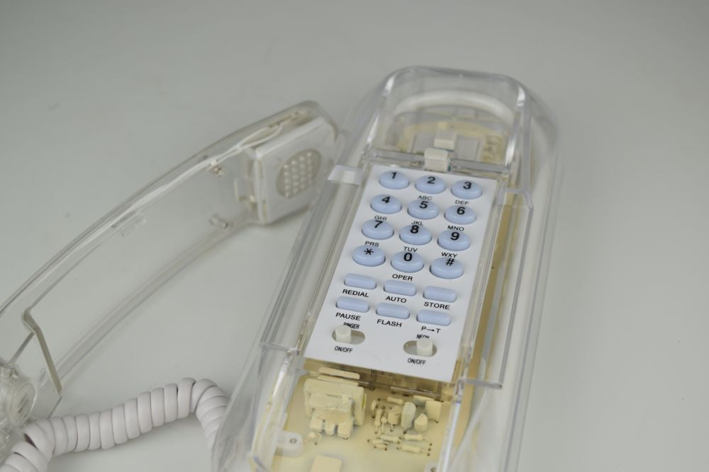 Transparent Deskphone with Neon Light