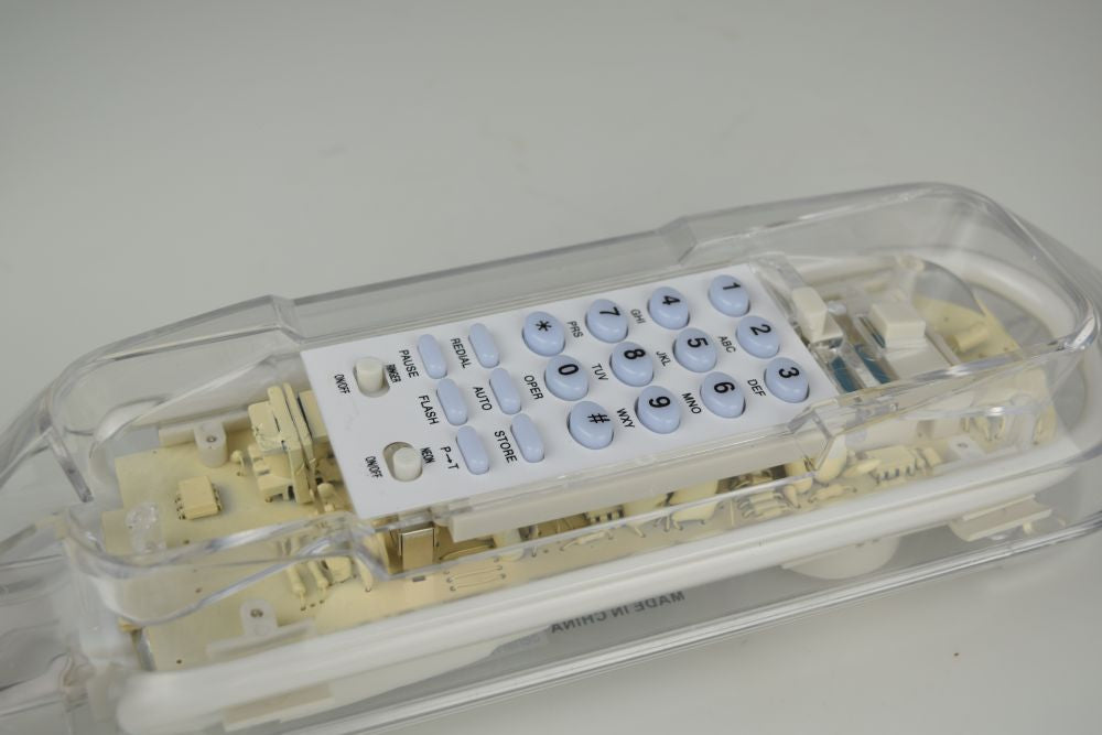 Transparent Deskphone with Neon Light