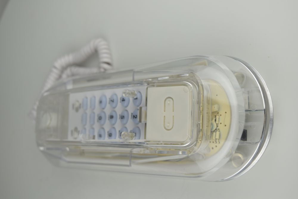 Transparent Deskphone with Neon Light