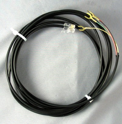 Line Cord - Black - flat - vinyl - 4 Conductor - Choose length and termination type