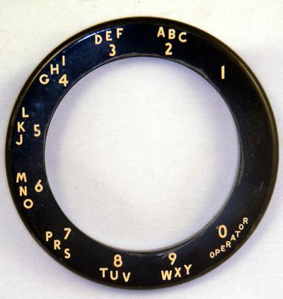Western Electric Alphanumeric Number Ring for 5302  - Black