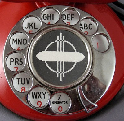 Reproduction Petite Deskphone - Red with Chrome Trim