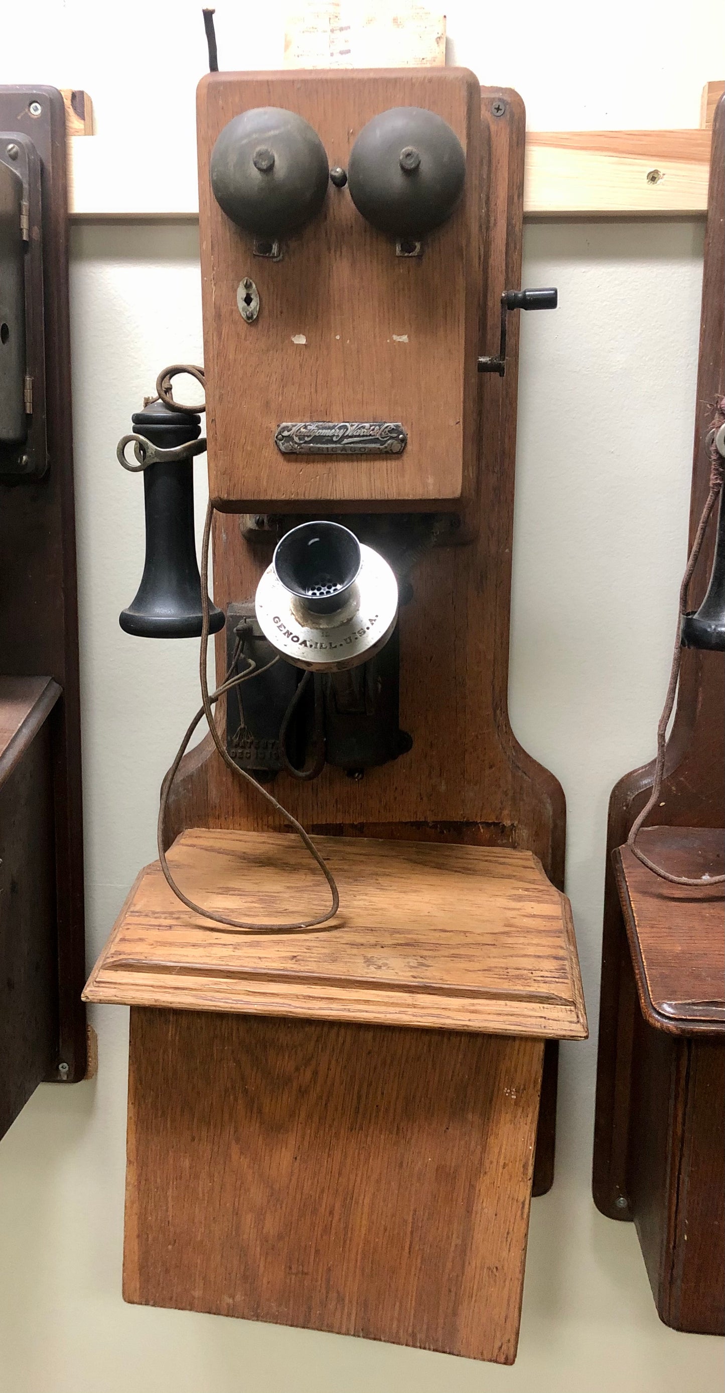 Montgomery Ward Wood Wall Phone