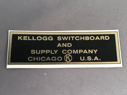 Water Decal - Kellogg Switchboard and Supply Company  - Black