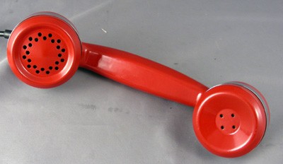 Reproduction Petite Deskphone - Red with Chrome Trim