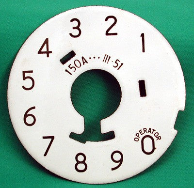 Western Electric 150a Numeric Dial Plate