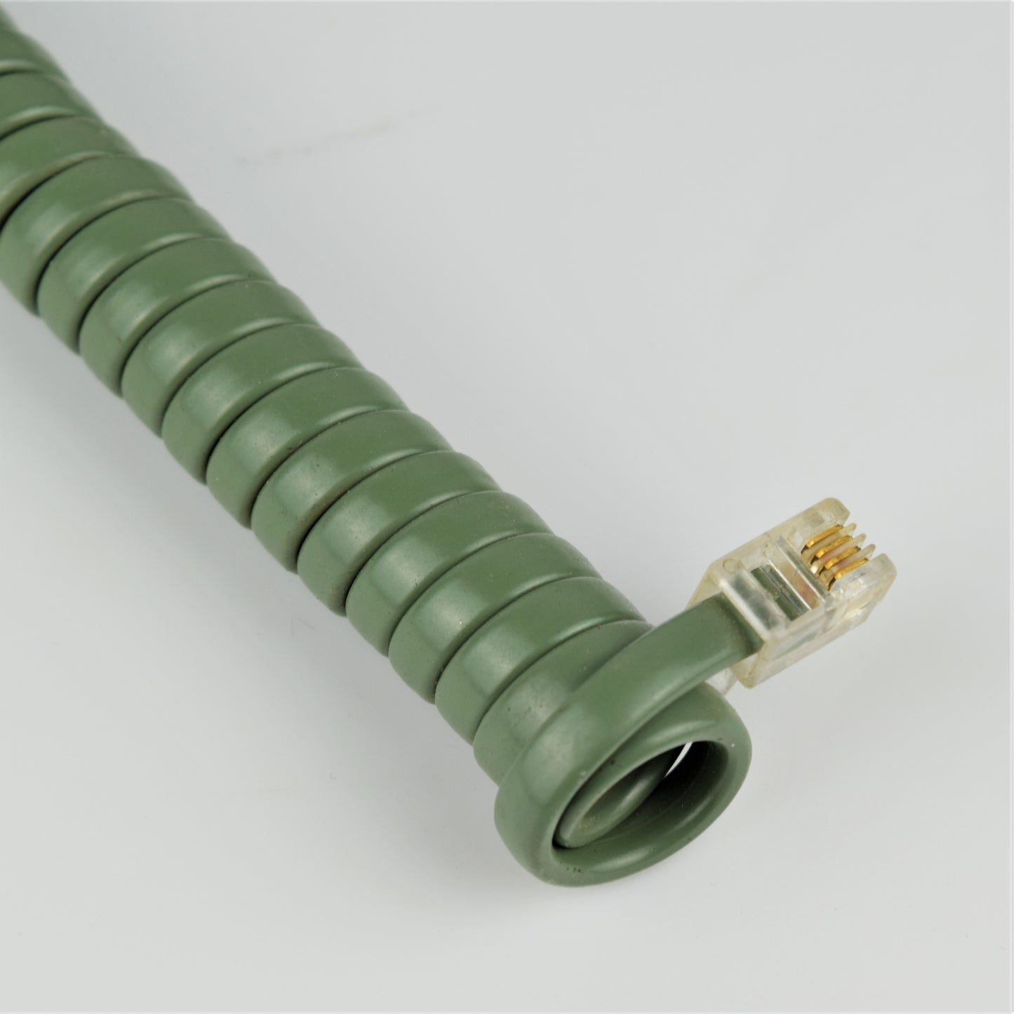 Cord - Handset - Vinyl - Moss Green - Modular Curly