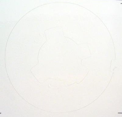 Western Electric White Blank Dial Plate Overlay for No 6 Dial