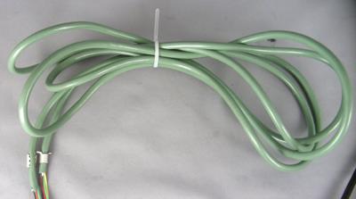 Line Cord - Avocado Green - Vinyl - Round  - Spade to Spade - 4 Conductor