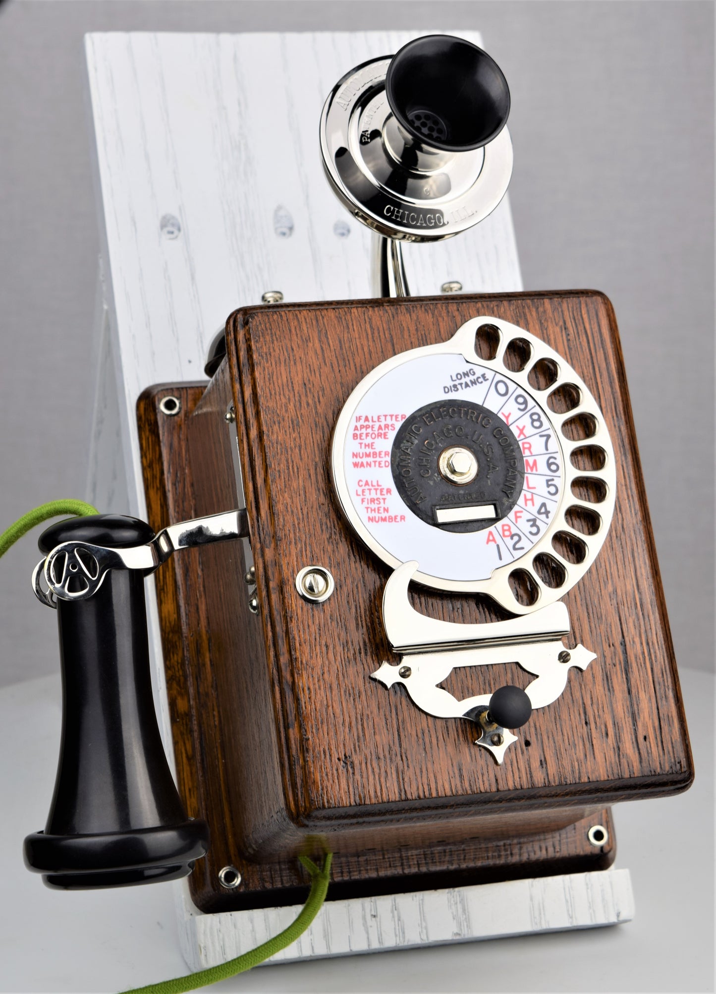 Strowger Dial Wood Wall Phone