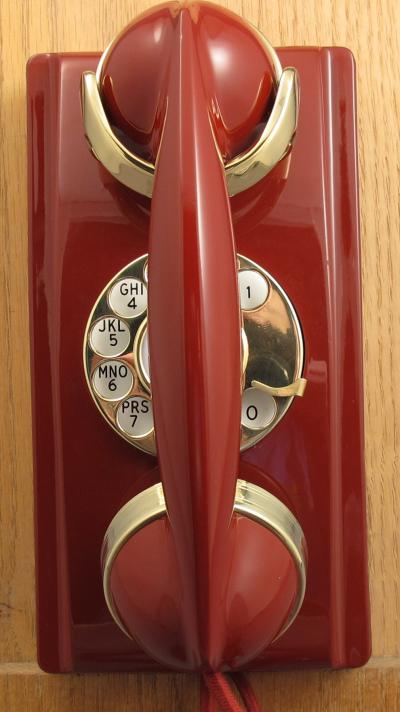 Western Electric 354 - Red - Brass Trim