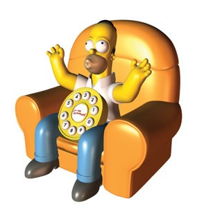Homer Simpson Animated Telephone