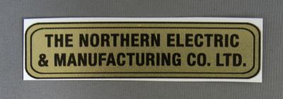 Water Decal - Northern Electric  & Manufacturing