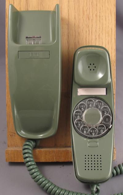 Trimline - Green - Rotary Dial Wall Phone