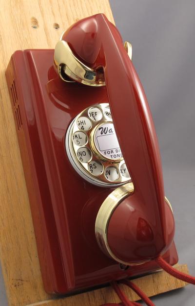 Western Electric 354 - Red - Brass Trim