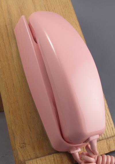 Trimline Rotary Dial Wall Phone in Pink