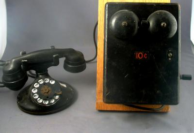 Small Wood Wall Phone - As is