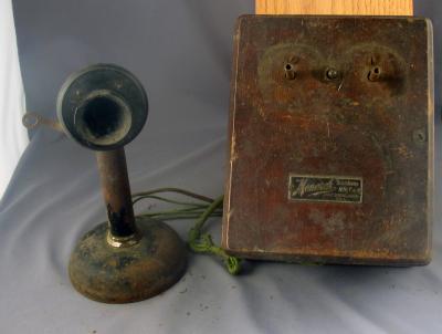 Small Wood Wall Phone - As is