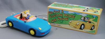 Dr Dog and Fortune Mouse Novelty Car Telephone - Blue