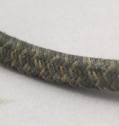 Cord - Line - Original - Stromberg Carlson - 3 Conductor - Black & Green Rattlesnake