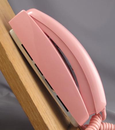 Trimline Rotary Dial Wall Phone in Pink