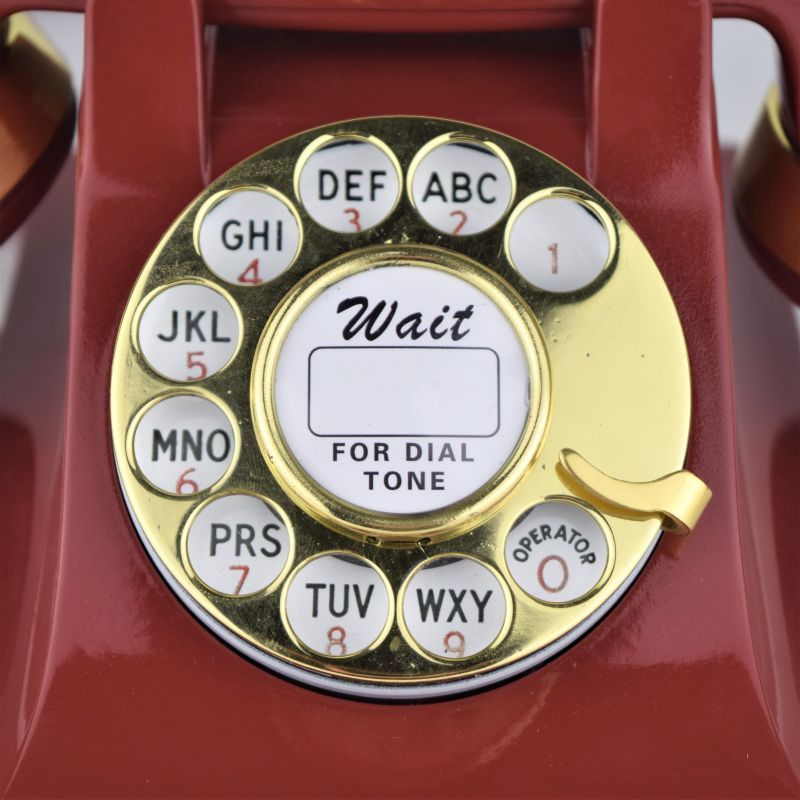 Western Electric 302 - Deep Red - Brass Trim