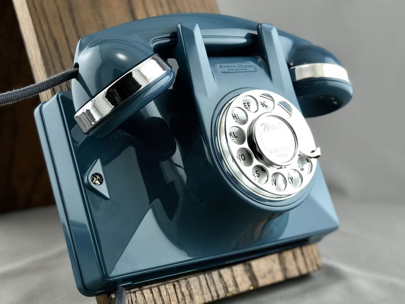 Northern Electric No. 2 Uniphone - Royal Blue with Chrome Trim