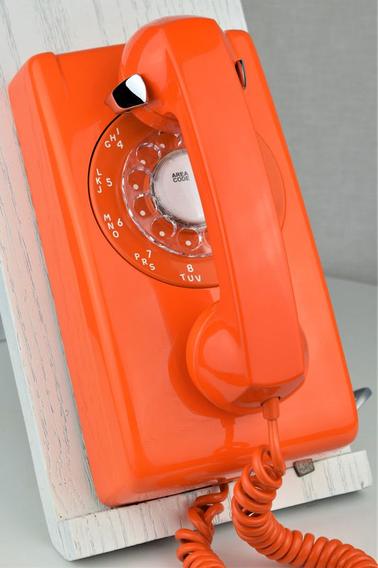 Orange 554 Wall Telephone - Fully Restored and Functional