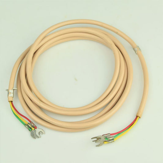 Line Cord - Beige - Vinyl - Round - 3 Conductor - Spade to Spade