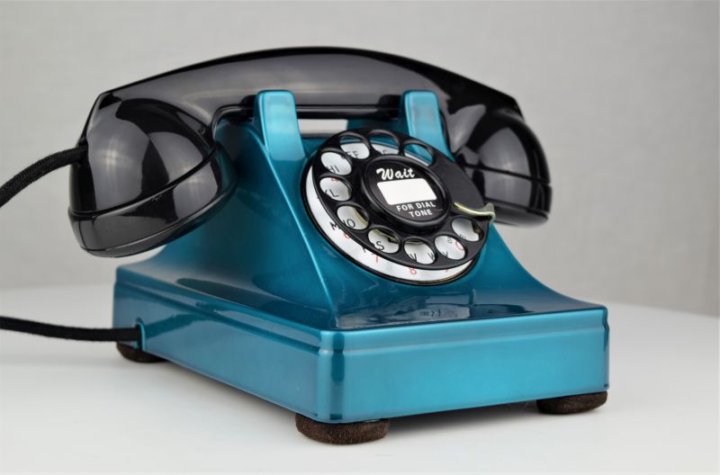 Western Electric 302 - Candy Teal Chromium - Pre War - Metal Case