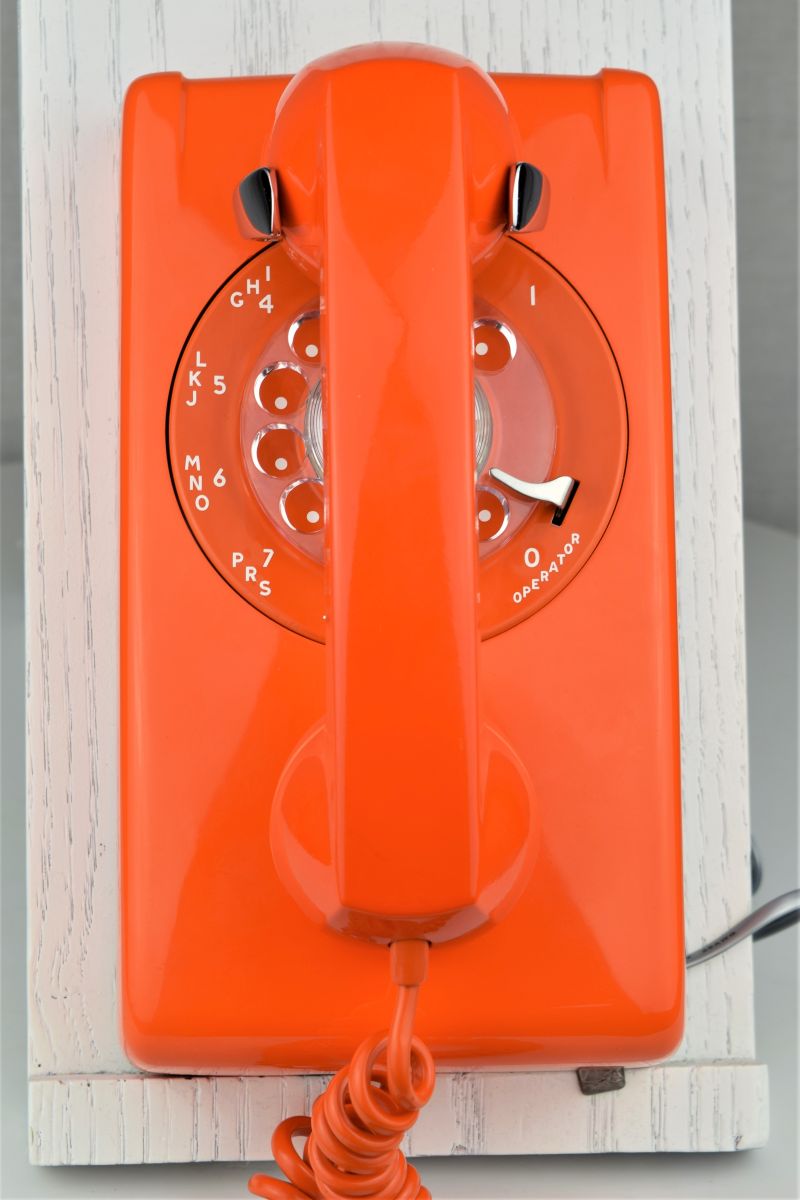 Orange 554 Wall Telephone - Fully Restored and Functional