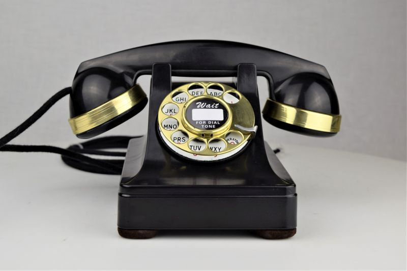 Western Electric 302 - Black - Brass Trim - Pre War - Metal Case