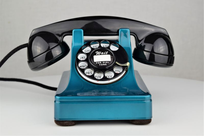 Western Electric 302 - Candy Teal Chromium - Pre War - Metal Case