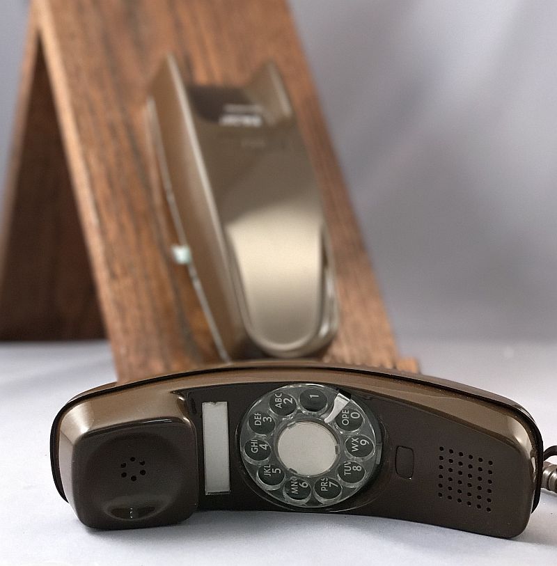 Trimline - Brown - Rotary Dial Wall Phone