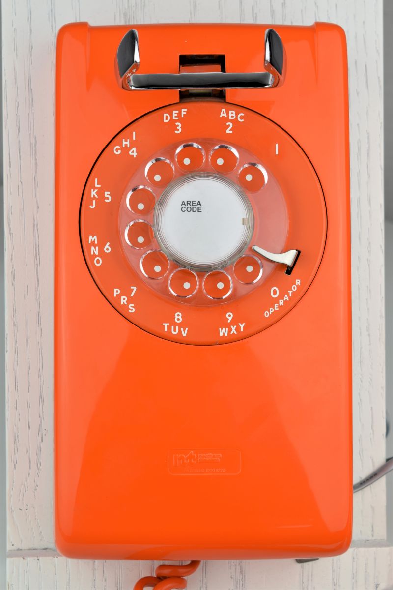 Orange 554 Wall Telephone - Fully Restored and Functional