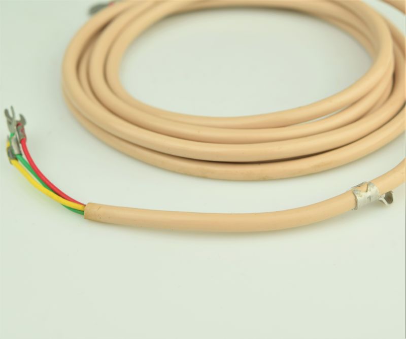 Line Cord - Beige - Vinyl - Round - 3 Conductor - Spade to Spade