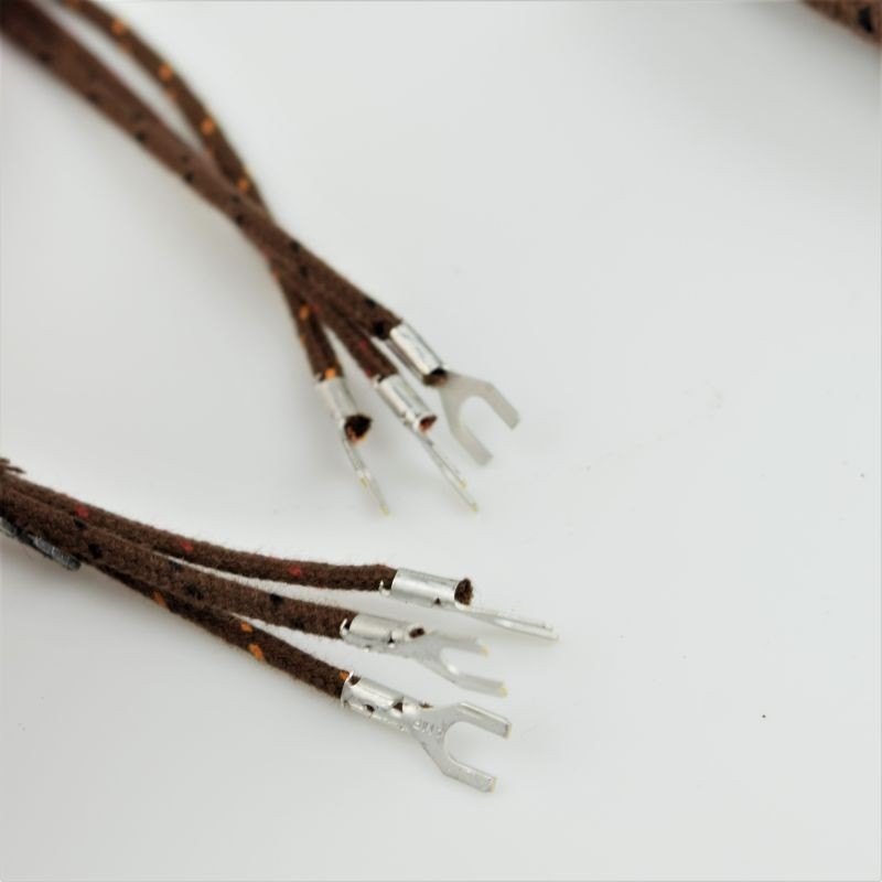 Automatic Electric - Handset and Line Cord - Brown with Black Trace