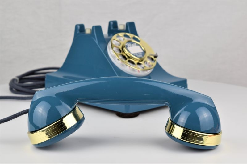 302 - Blue - Brass Trim
