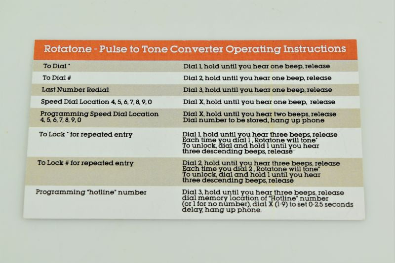 Rotatone Pulse to Tone Converter