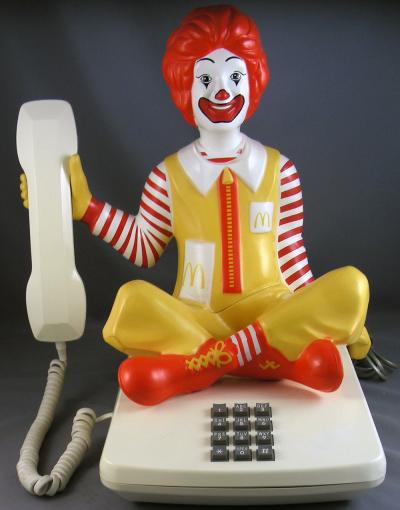 Ronald McDonald Novelty Character Phone - Sitting