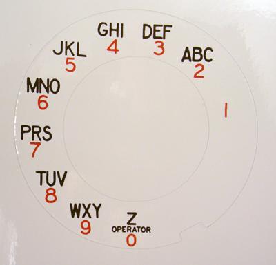 Automatic Electric Dial Plate Overlay - Operator Z