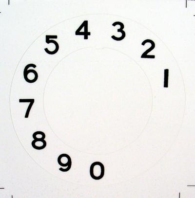 Stromberg Carlson Numeric Dial Plate Overlay
