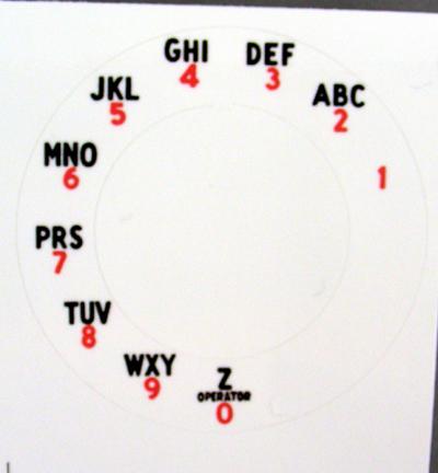 Stromberg Carlson Red Alphanumeric Dial Plate Overlay