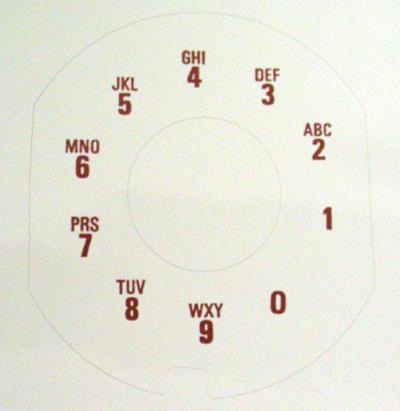 Nothern Electric Alphanumeric Contempra Dial Plate Overlay