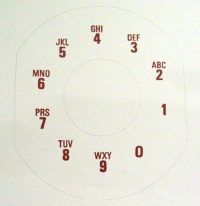 Nothern Electric  Alphanumeric Contempra Dial Plate Overlay