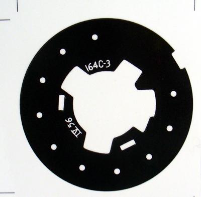 Western Electric Black 164C-3 Dial Plate Overlay for No 6 Dials