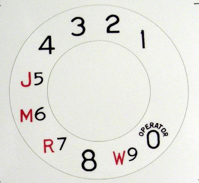 Western Electric 132e Overlay  for No 2 Dials - Notchless